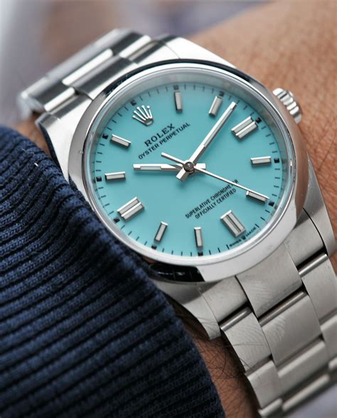 Rolex with tiffany blue dial